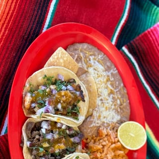 #15 3 Street Style Tacos Plate
