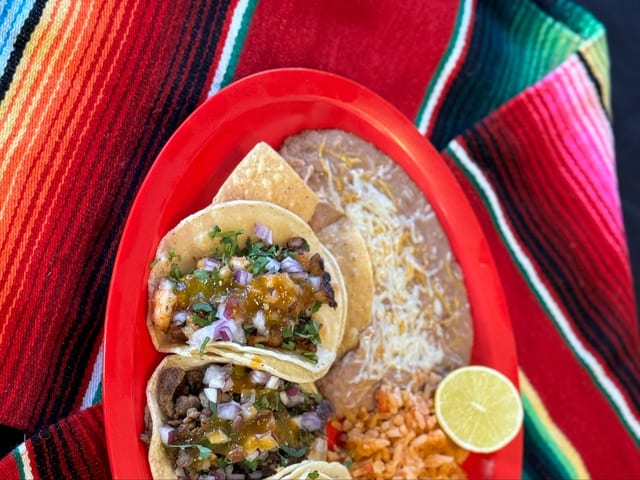 #15 3 Street Style Tacos Plate.